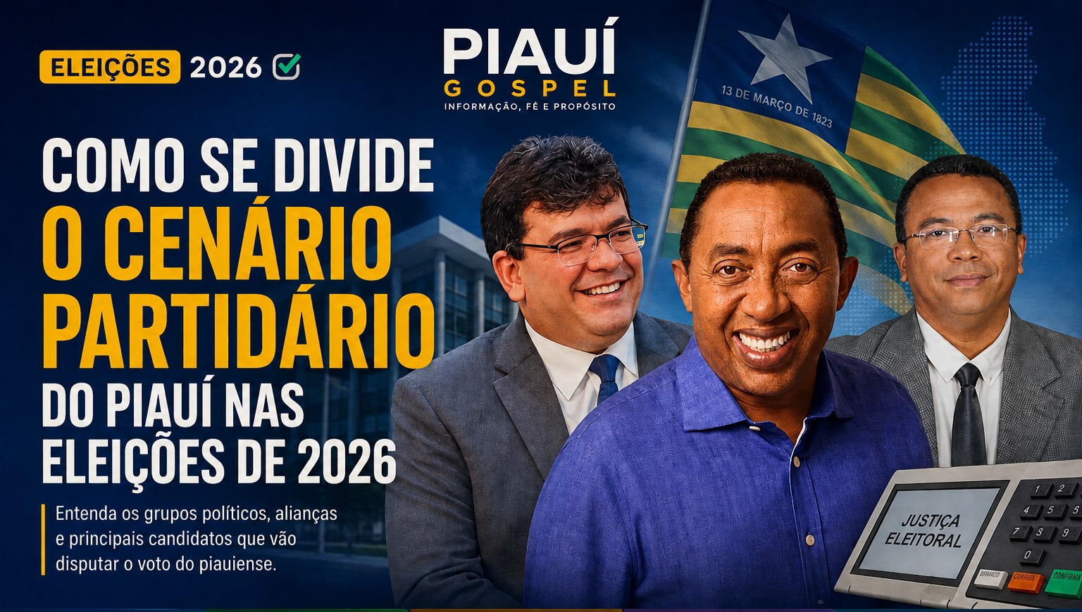 Como se divide o cen�rio partid�rio do Piau� nas elei��es de 2026