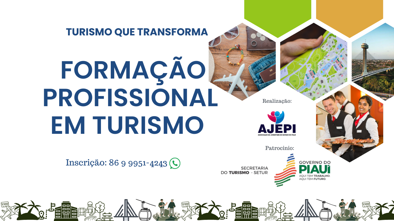 Inscrições abertas para cursos gratuitos de formação em turismo no Piauí